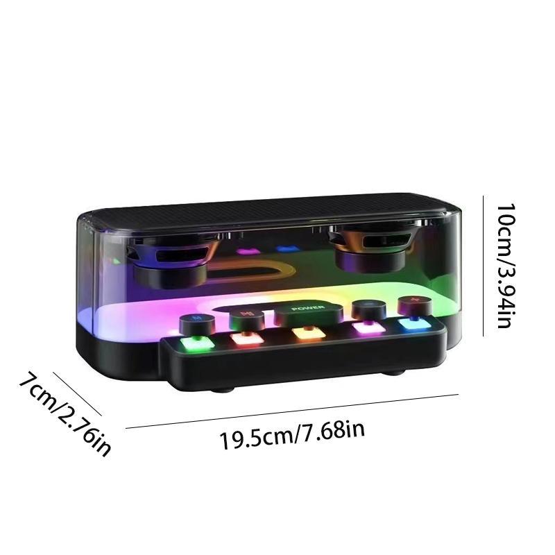 Portable Wireless Speaker, USB Rechargeable Wireless Speaker with LED Light, Bluetooth-compatible Speaker for Home, Office, Outdoor - 1